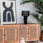 Lampe de table en bois | Noire