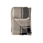 Tapis de lit en lin Tizza | Noir 135x190cm