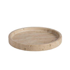 Plateau rond en travertin | 20x2,5cm