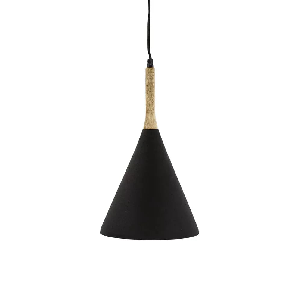 Lampe suspendue triangulaire | Noire 25x42cm