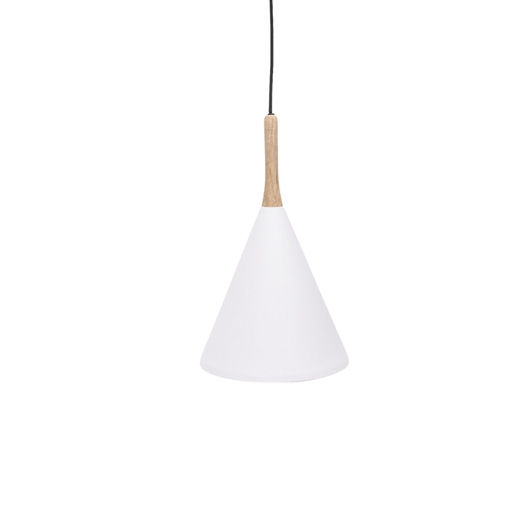 Lampe suspendue triangulaire | Blanche 25x42cm