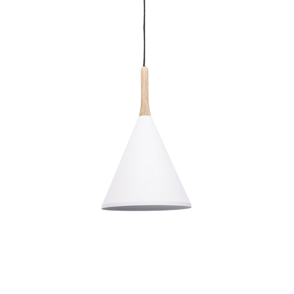 Lampe suspendue triangulaire | Blanche 25x42cm