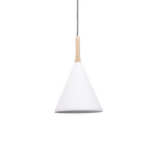 Lampe suspendue triangulaire | Blanche 25x42cm