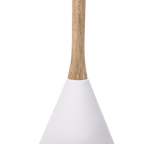 Lampe suspendue triangulaire | Blanche 25x42cm