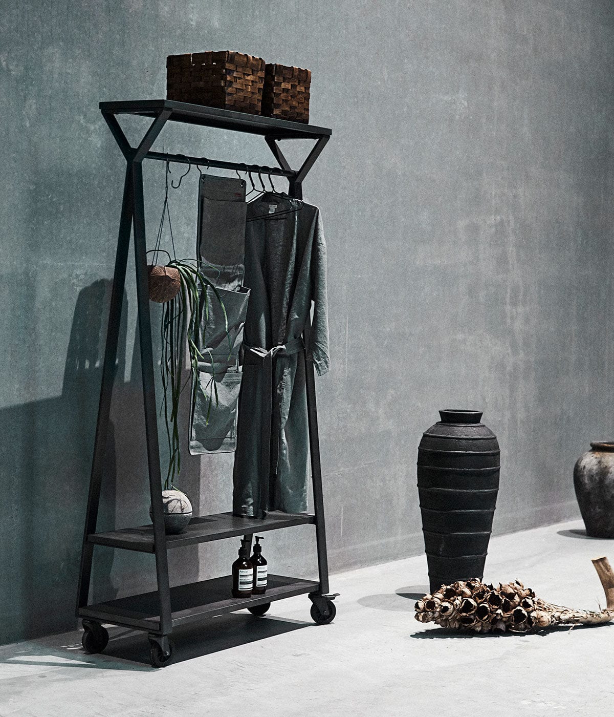 Porte-vêtements Tulum | Noir 100x40x185cm