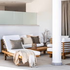 Transat en teck Tulum | Blanc