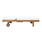 Transat en teck Tulum | Blanc