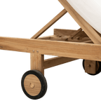 Transat en teck Tulum | Blanc