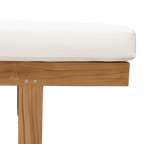 Transat en teck Tulum | Blanc