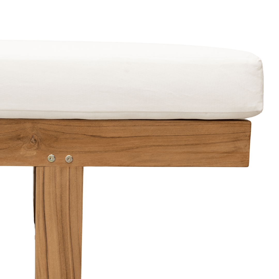 Transat en teck Tulum | Blanc