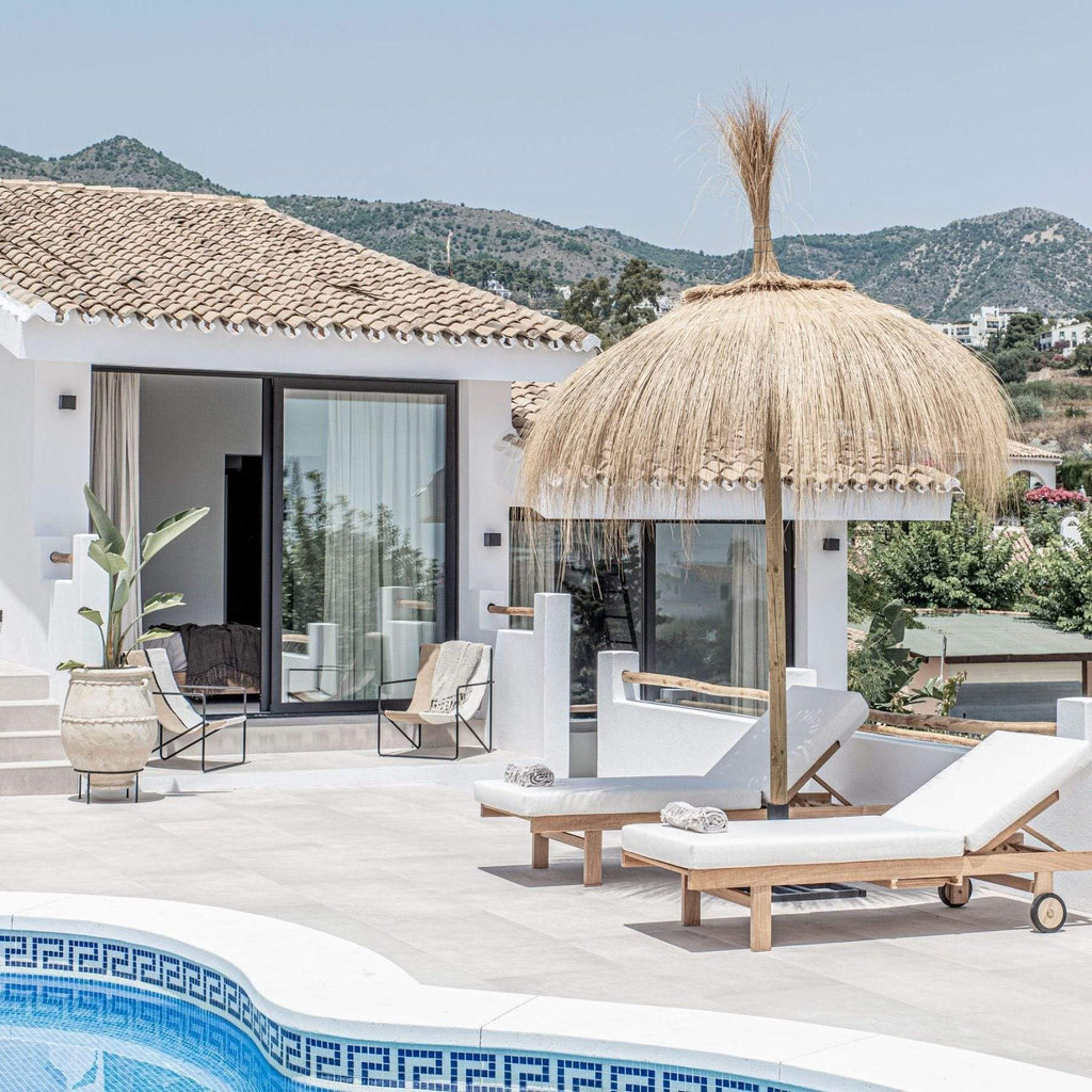 Transat en teck Tulum | Blanc