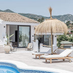 Transat en teck Tulum | Blanc