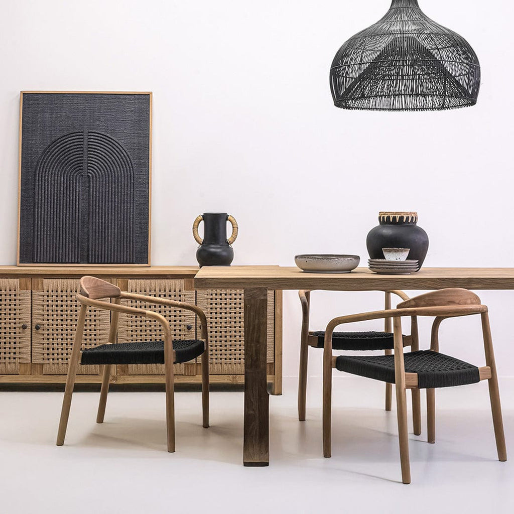 Chaise de salle à manger d'extérieur Ventura | Noire