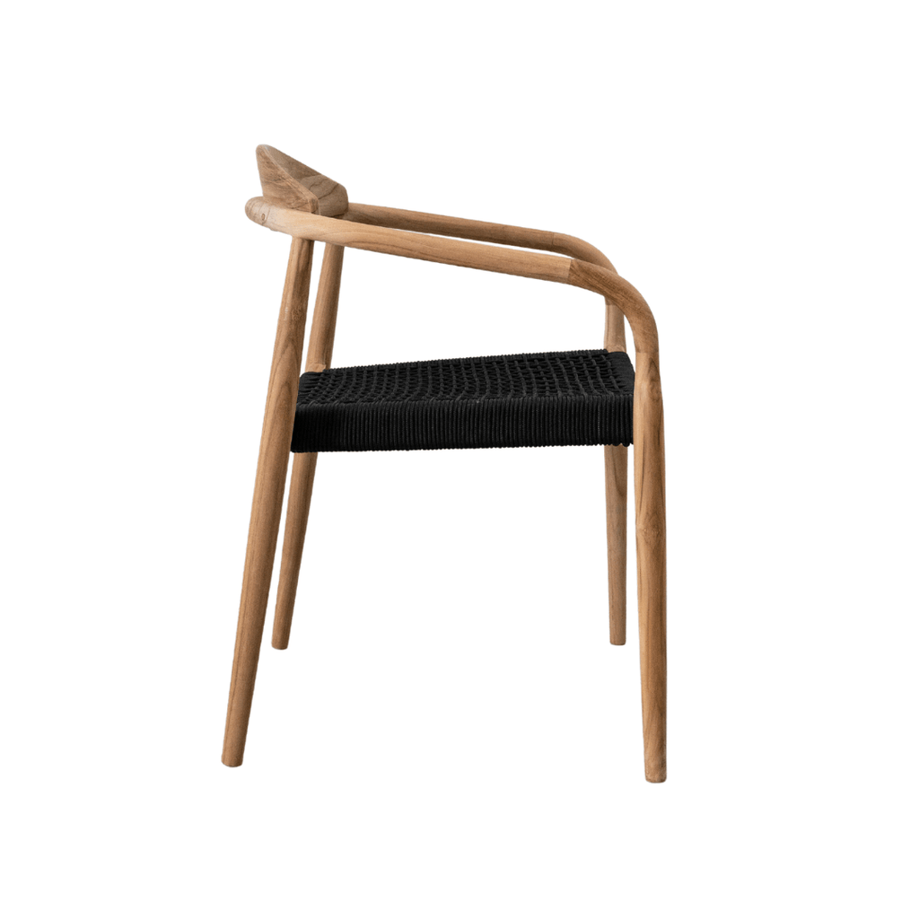 Chaise de salle à manger d'extérieur Ventura | Noire