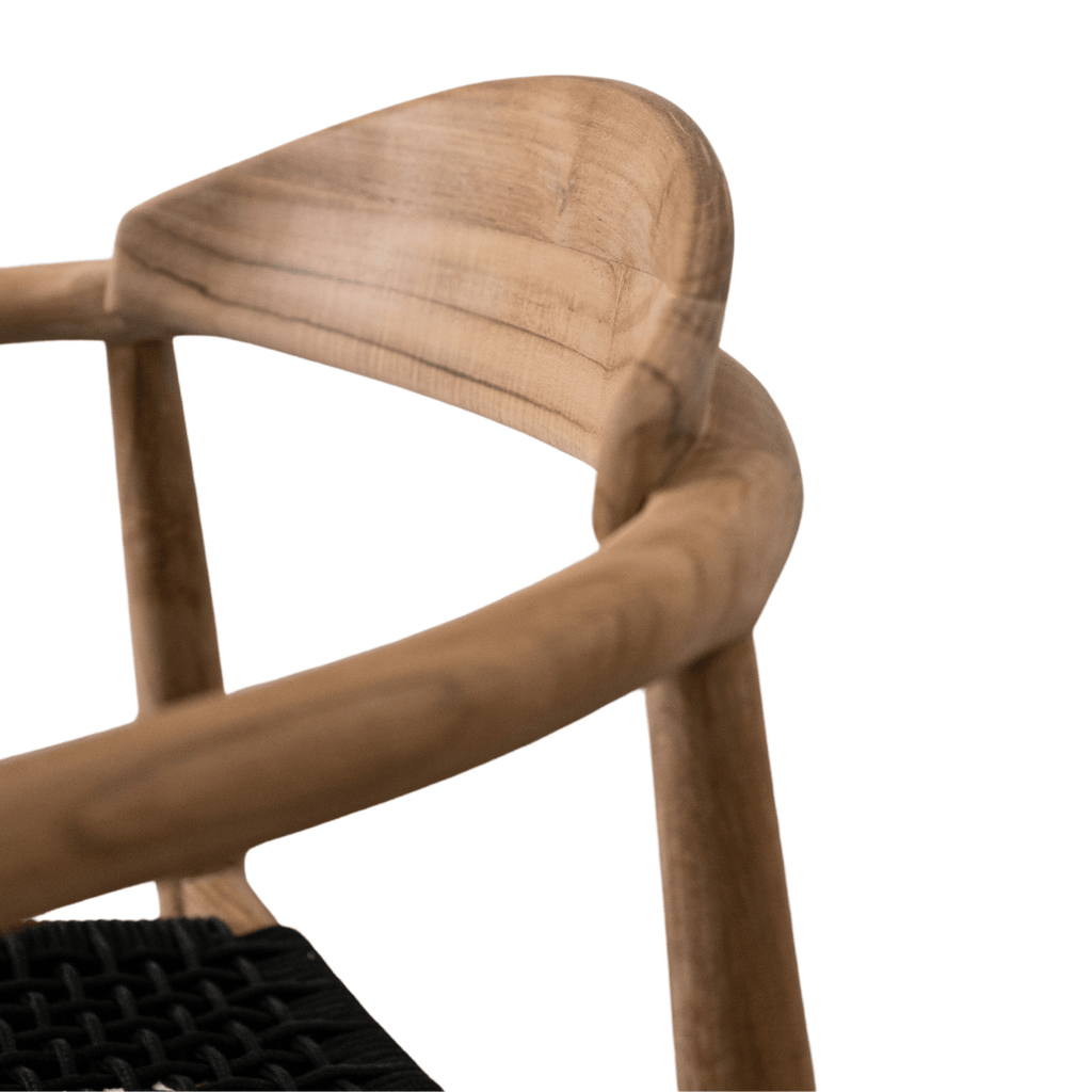 Chaise de salle à manger d'extérieur Ventura | Noire