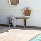 Banc en bois d'orme vintage