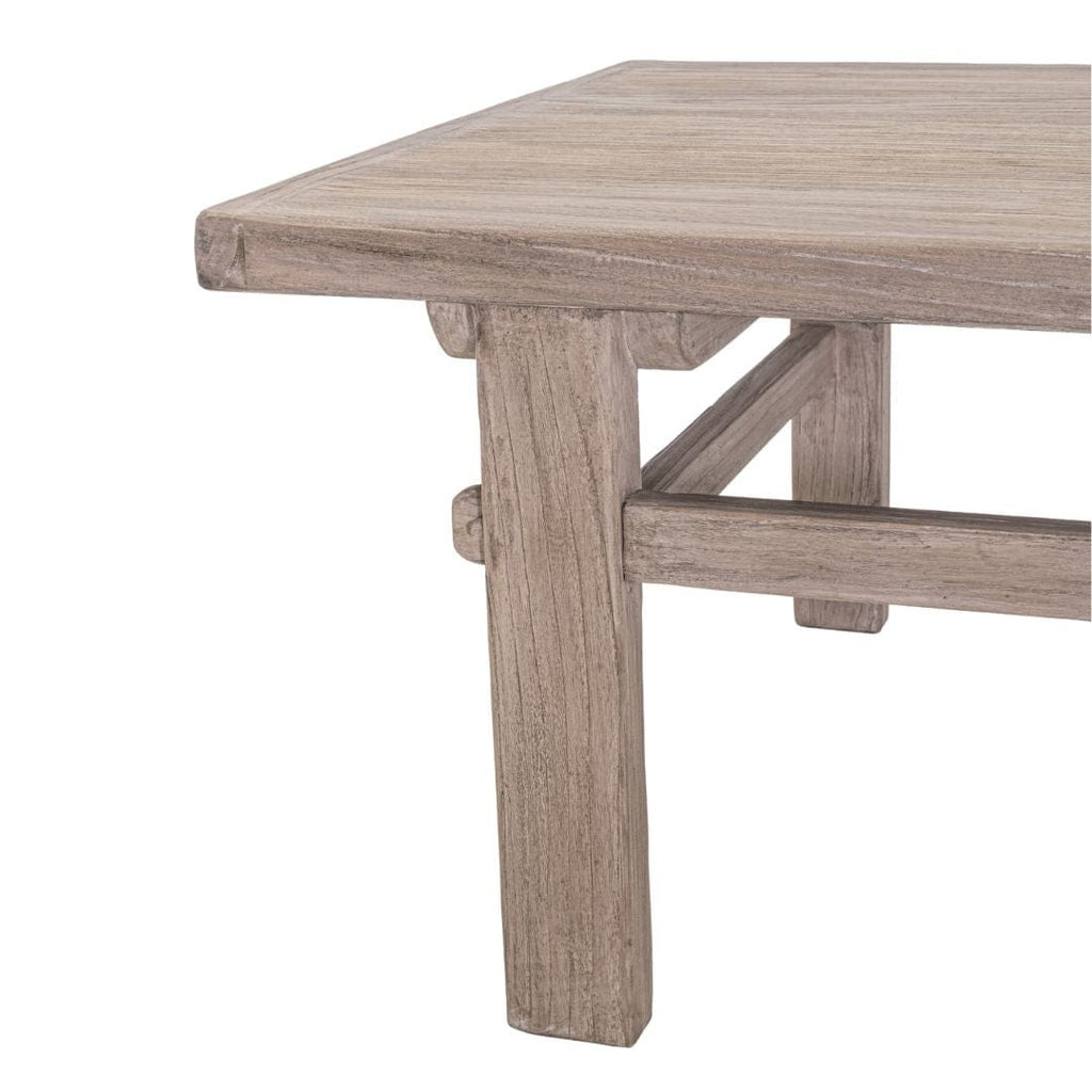 Table basse en bois d'orme vintage