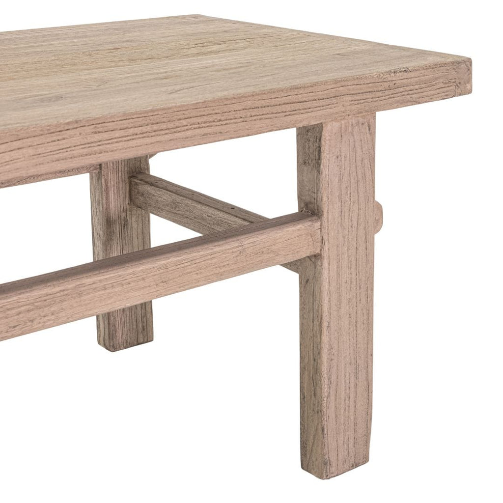 Table basse en bois d'orme vintage