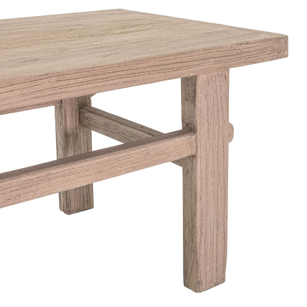 Table basse en bois d'orme vintage