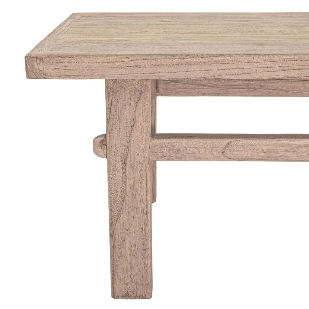 Table basse en bois d'orme vintage