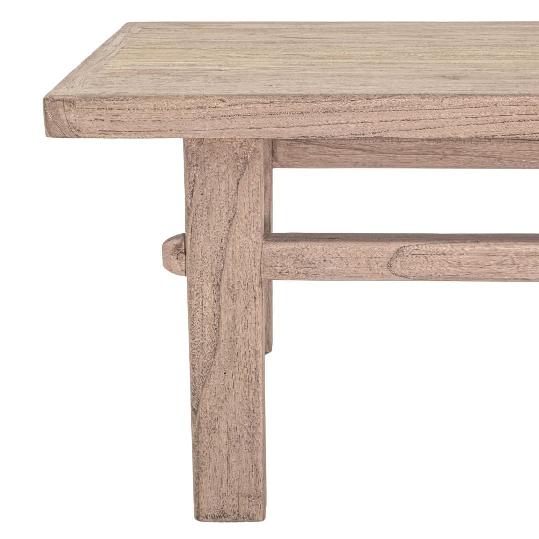 Table basse en bois d'orme vintage