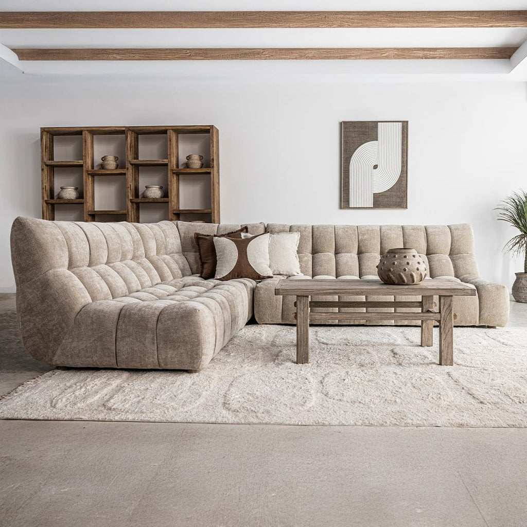 Table basse en bois d'orme vintage