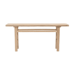Table console en bois d'orme vintage