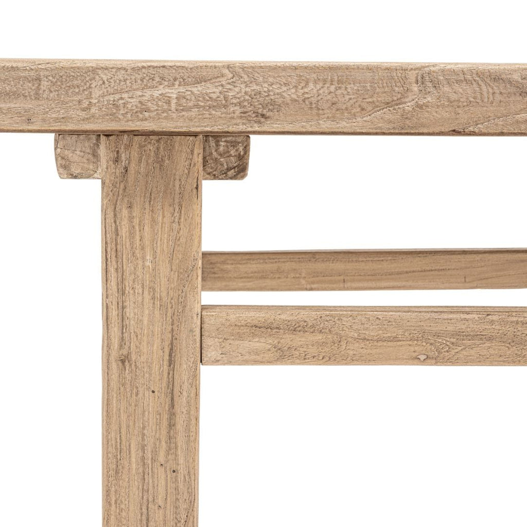 Table console en bois d'orme vintage