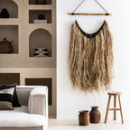 Tabouret rond en bois d'orme vintage