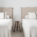 Tabouret rond en bois d'orme vintage