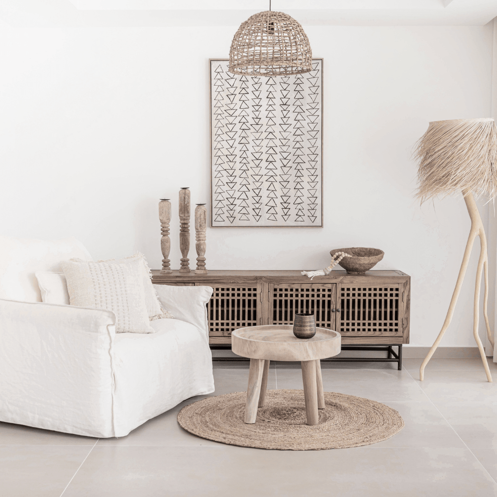 Porte-bougie en bois vintage | 50cm