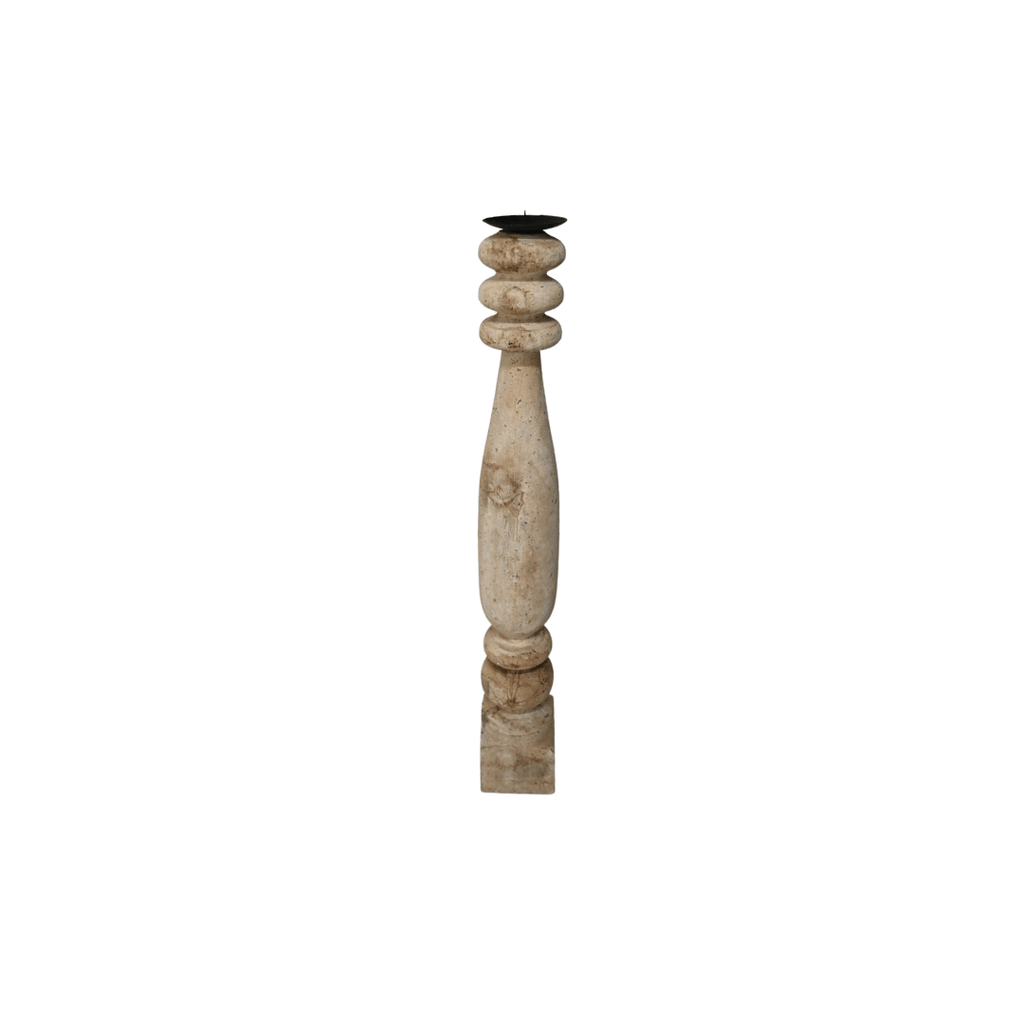 Porte-bougie en bois vintage | 55-60cm