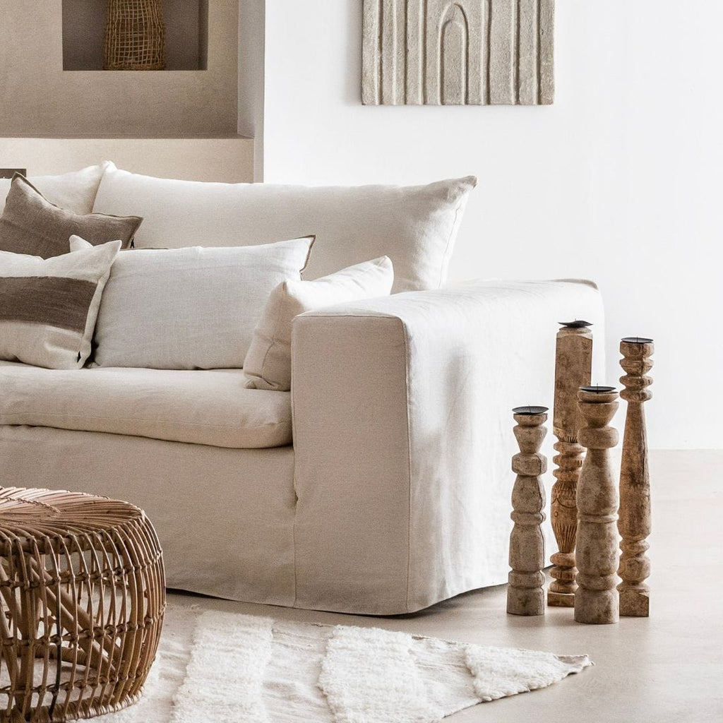 Porte-bougie en bois vintage | 55-60cm