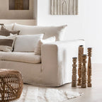 Porte-bougie en bois vintage | 55-60cm