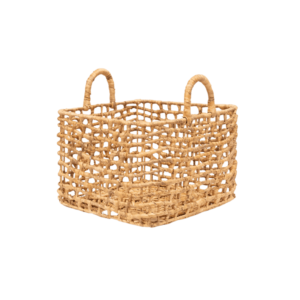 Panier carré en jonc d'eau | L