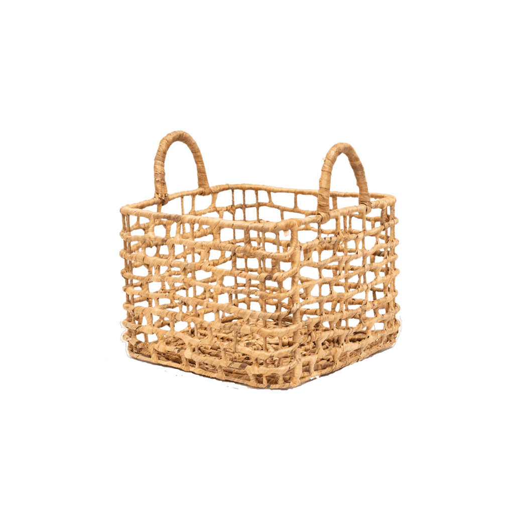 Panier carré en jonc d'eau | M