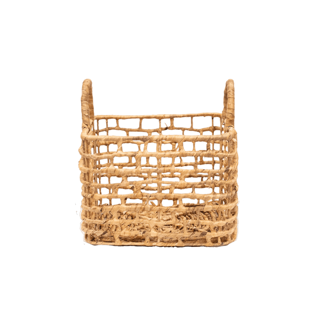 Panier carré en jonc d'eau | M