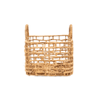 Panier carré en jonc d'eau | M