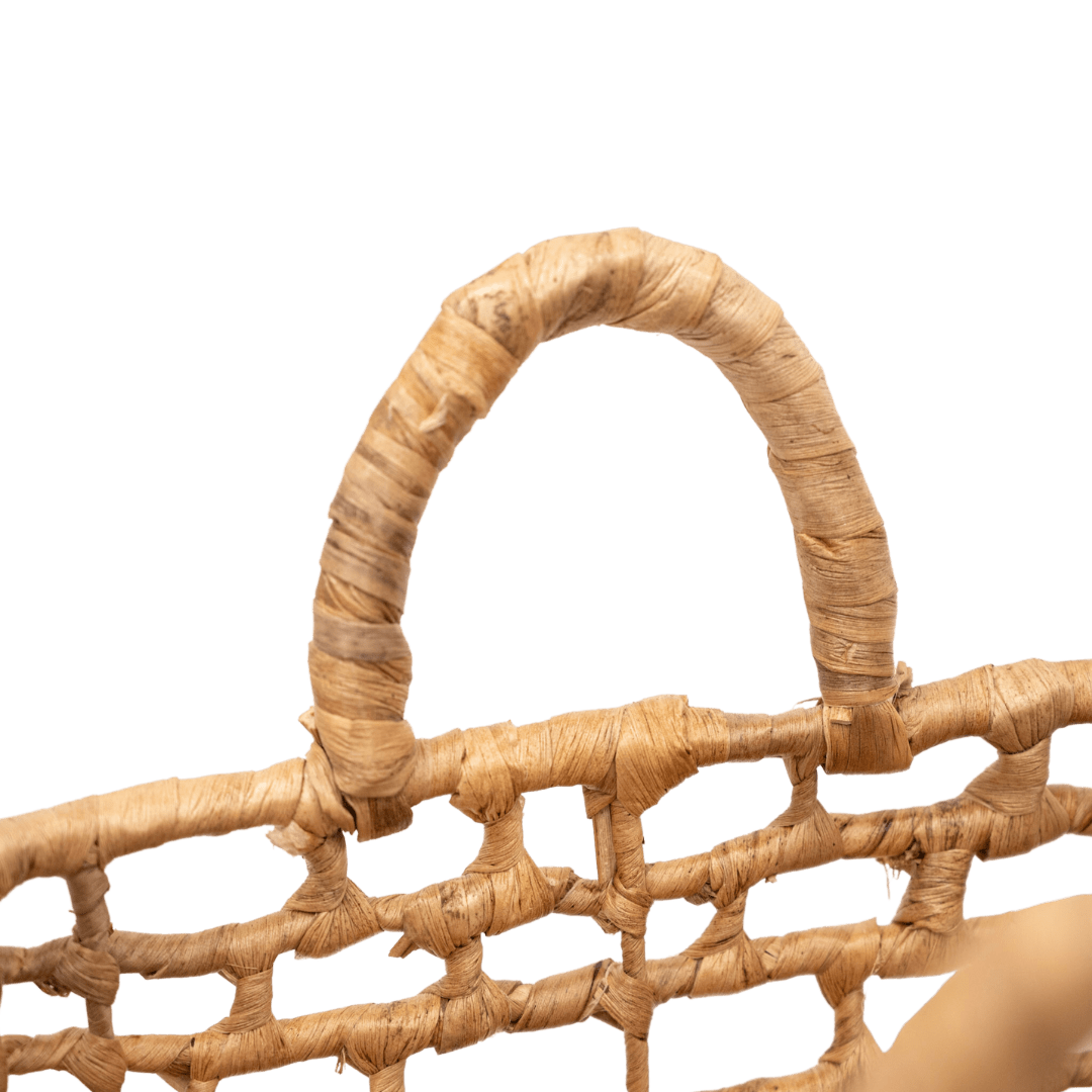 Panier carré en jonc d'eau | S