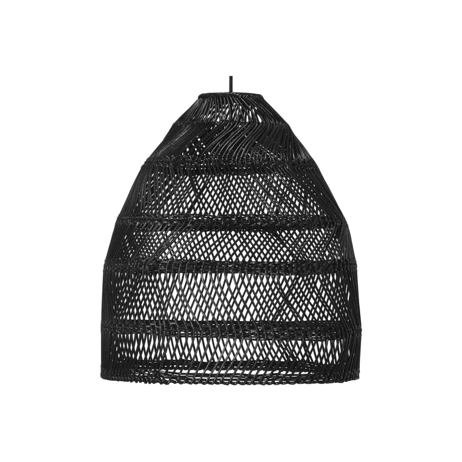 Suspension en osier | Noire 36cm