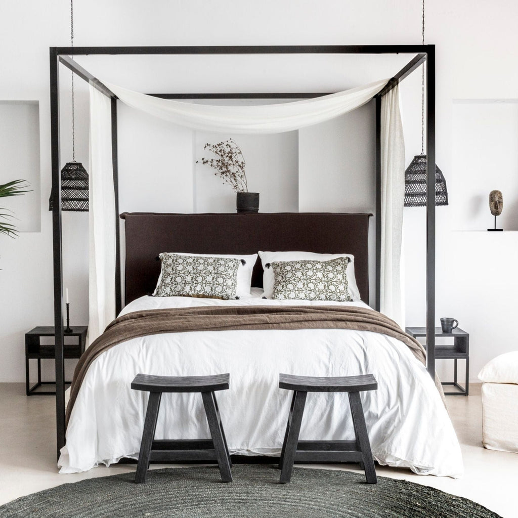 Suspension en osier | Noire 36cm