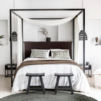 Suspension en osier | Noire 36cm