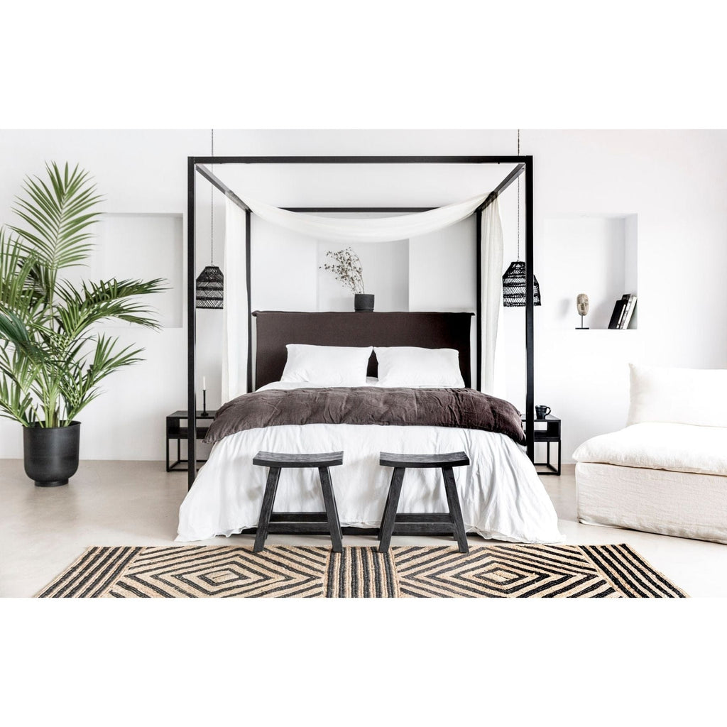 Suspension en osier | Noire 36cm