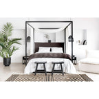 Suspension en osier | Noire 36cm