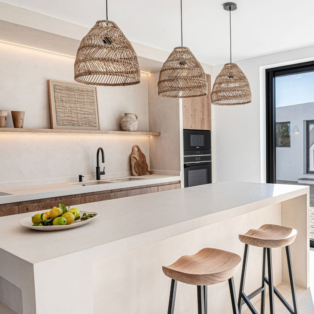 Lampe suspendue en osier | Naturel 36cm