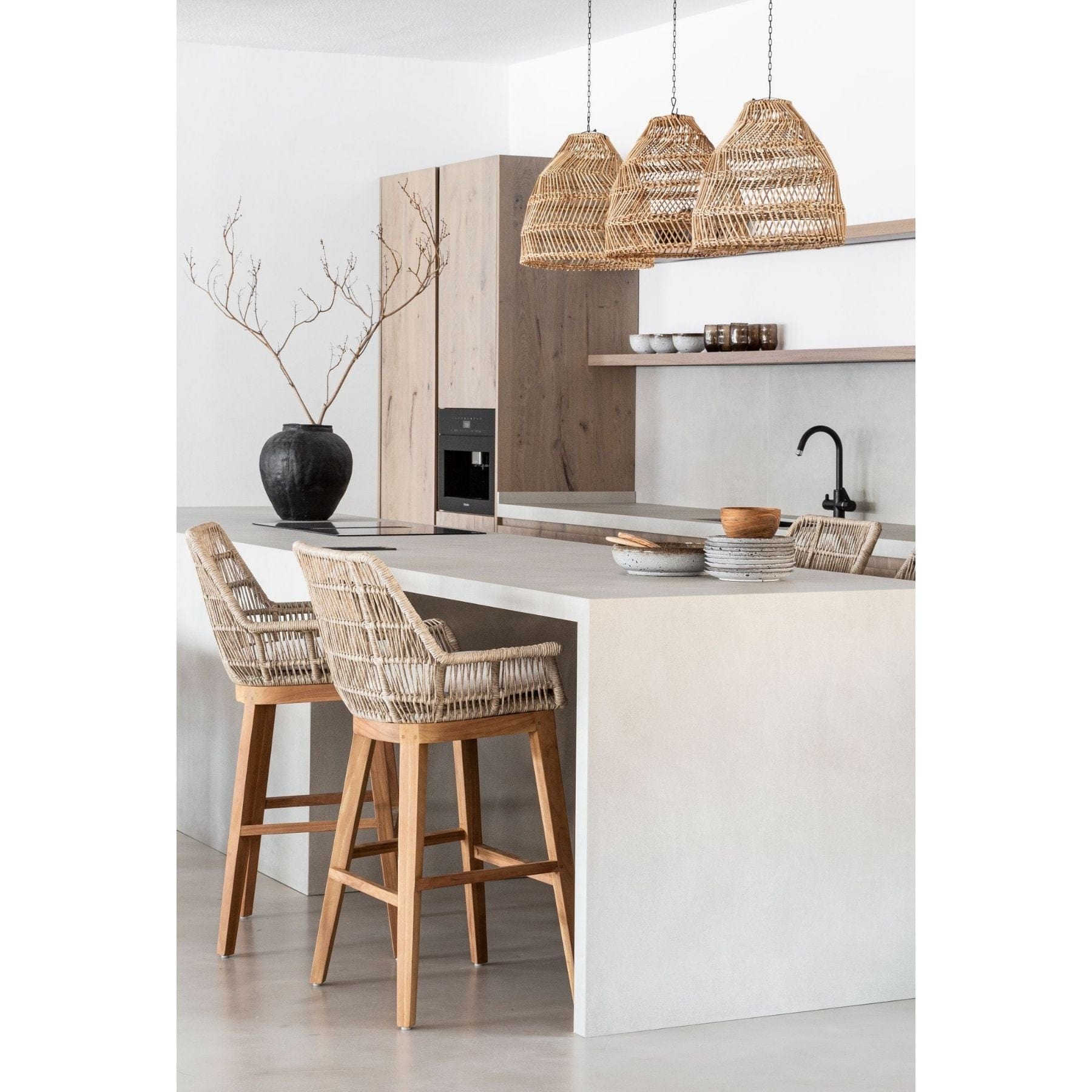 Lampe suspendue en osier | Naturel 36cm