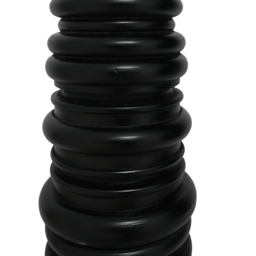 Porte-bougie en bois | Noir 20x60cm