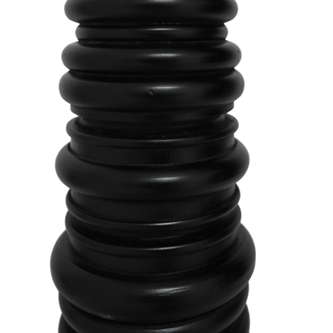 Porte-bougie en bois | Noir 20x60cm