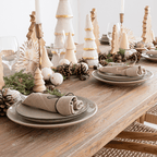 Ensemble de sapin de Noël en bois