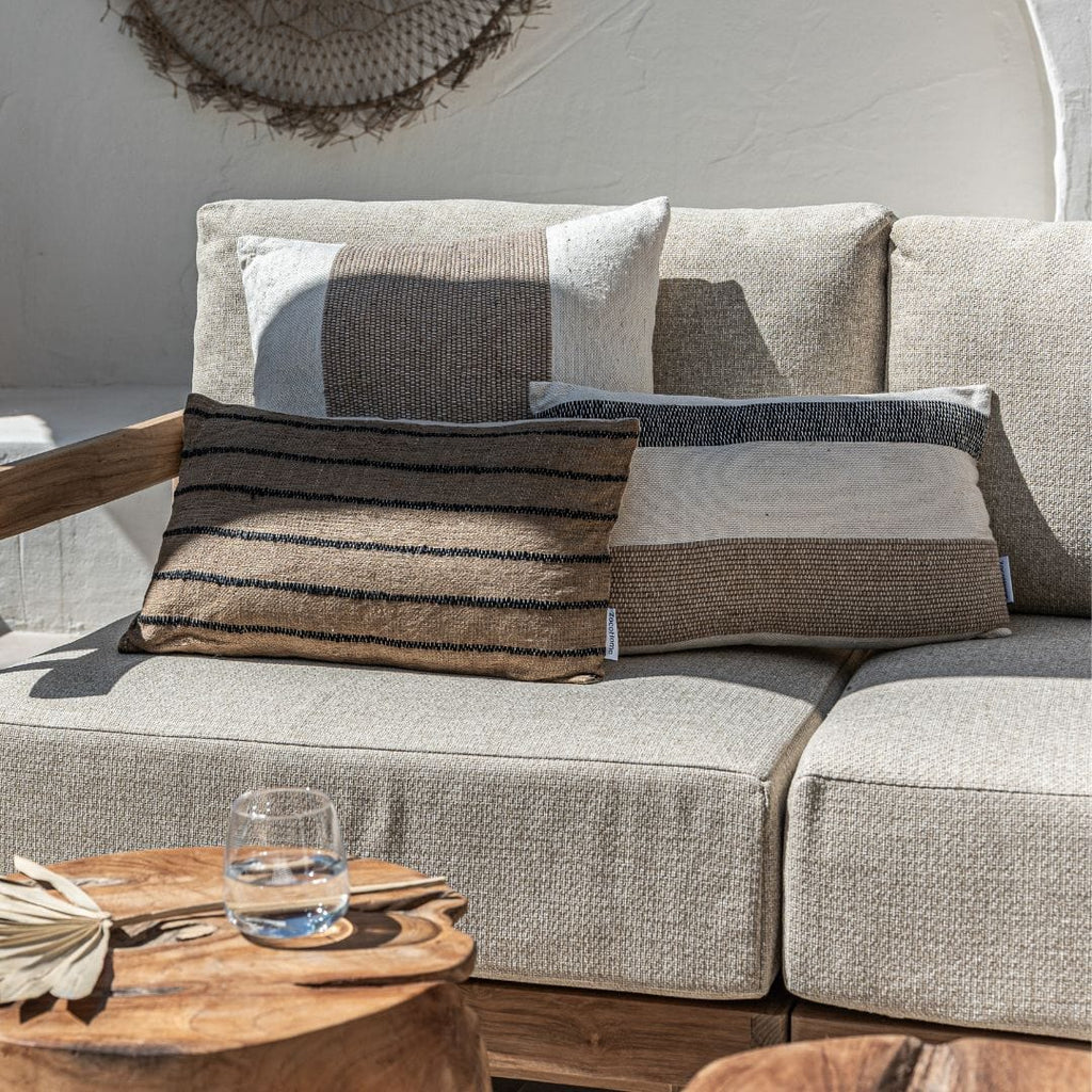 Coussin rectangulaire rayé Xander | 60x40cm